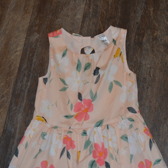 Carter's Peach Dress w/Buttflies - Picture 3 of 7